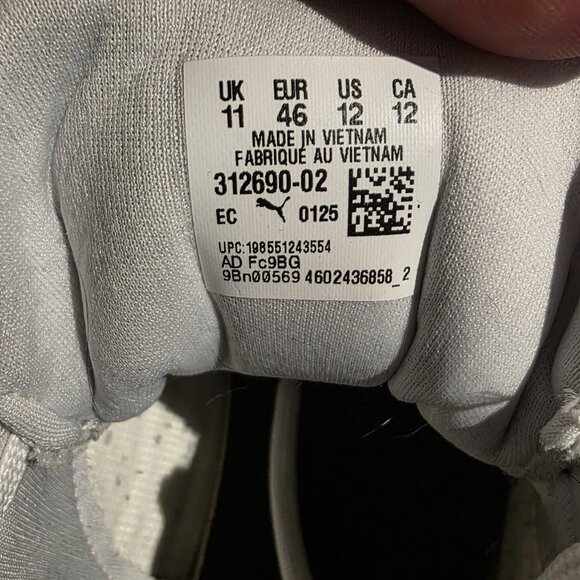 Mens Size 12 - Skyrocket Lite Puma White-Puma Black-Puma Silver - Picture 9 of 9